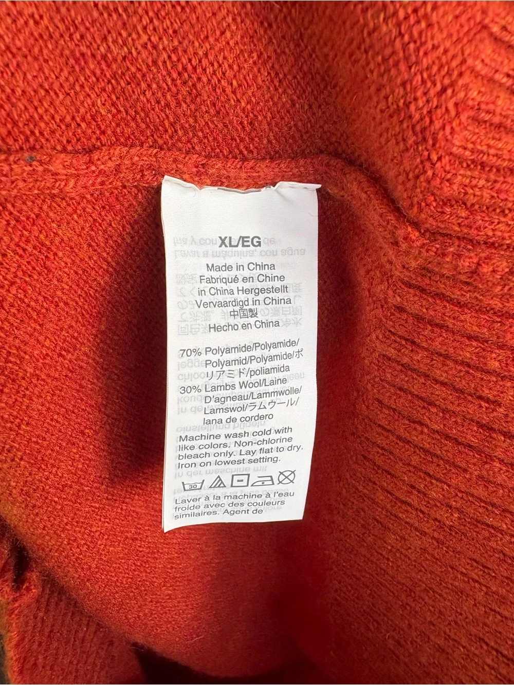 J. Crew Men's Crewneck Sweater in Rust Orange